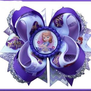 4.5 INCH PRINCESS SOFIA HAIRBOW